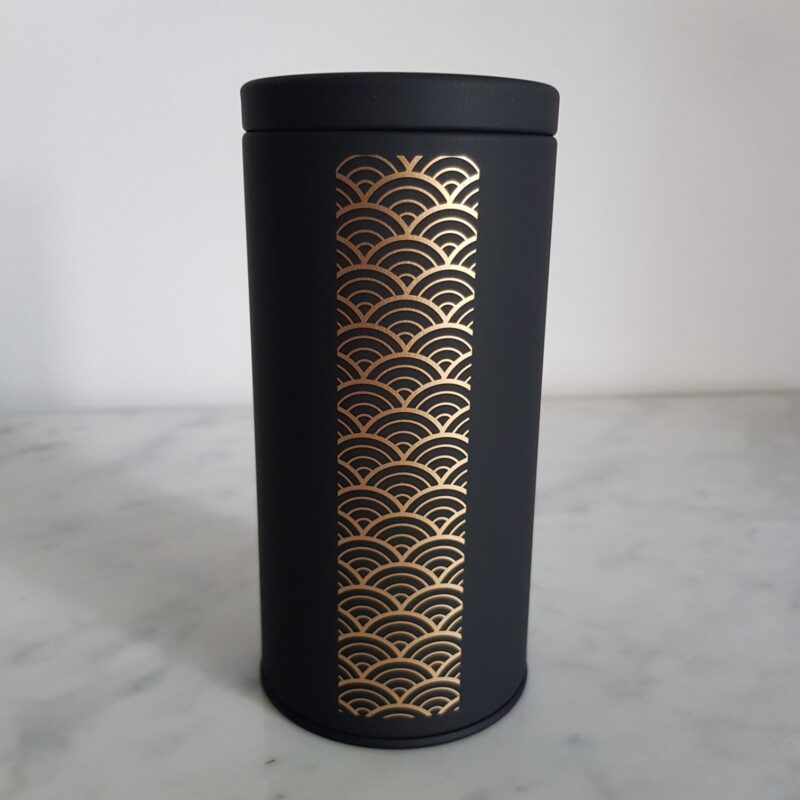 boite a the japonaise noir et or 200g