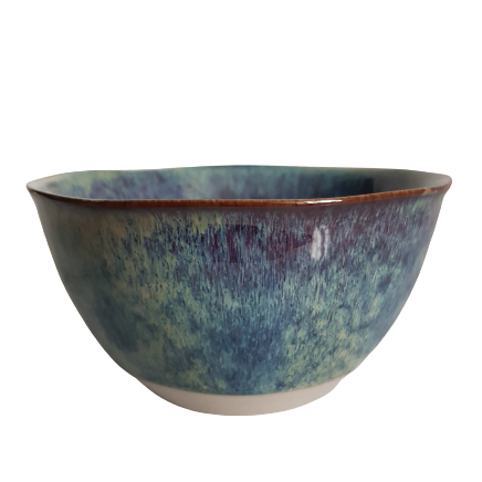 bol en ceramique bleu 600ml