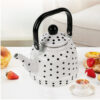 bouilloire emaillee rouge blanc bleue 11l 2