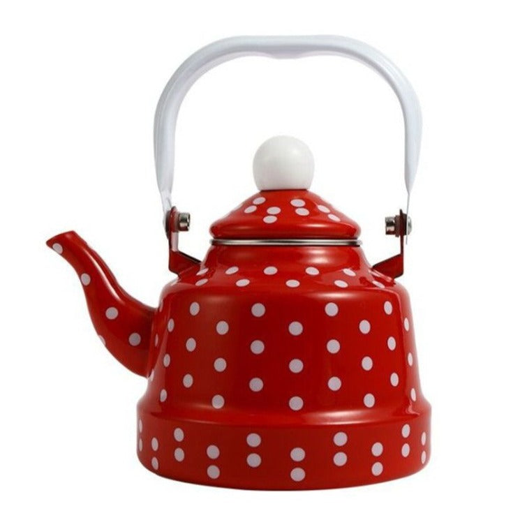 bouilloire emaillee rouge blanc bleue 11l 3