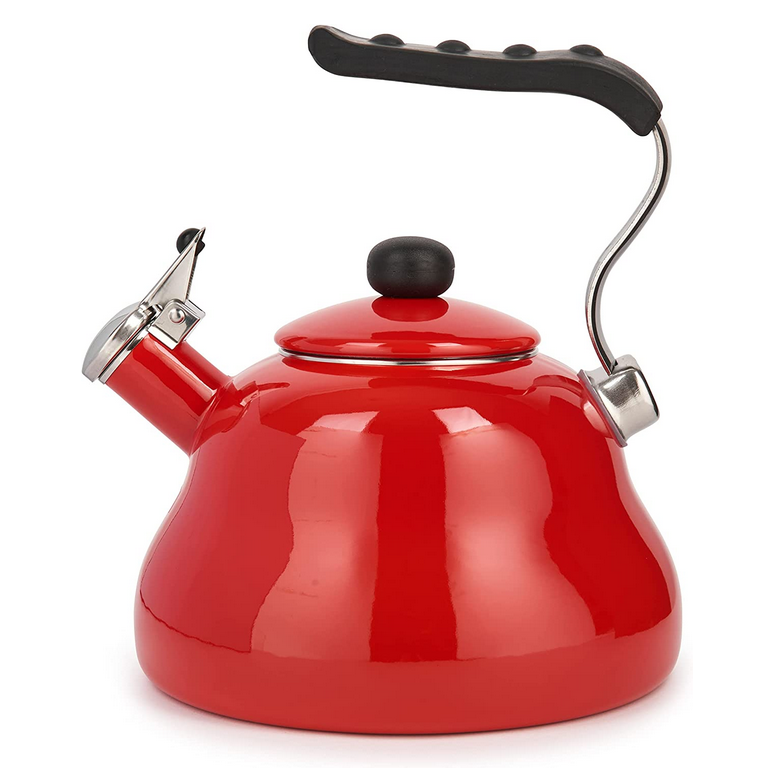 bouilloire emaillee rouge induction 2l