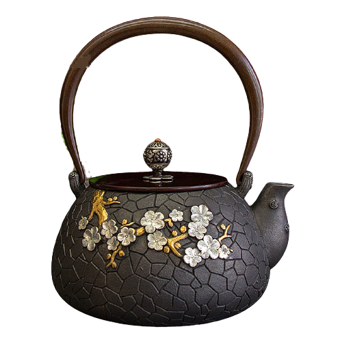 bouilloire en fonte fleur de cerisier 11l