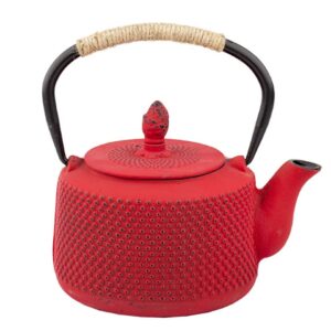 bouilloire en fonte rouge 850ml bouilloire en fonte rouge 850ml