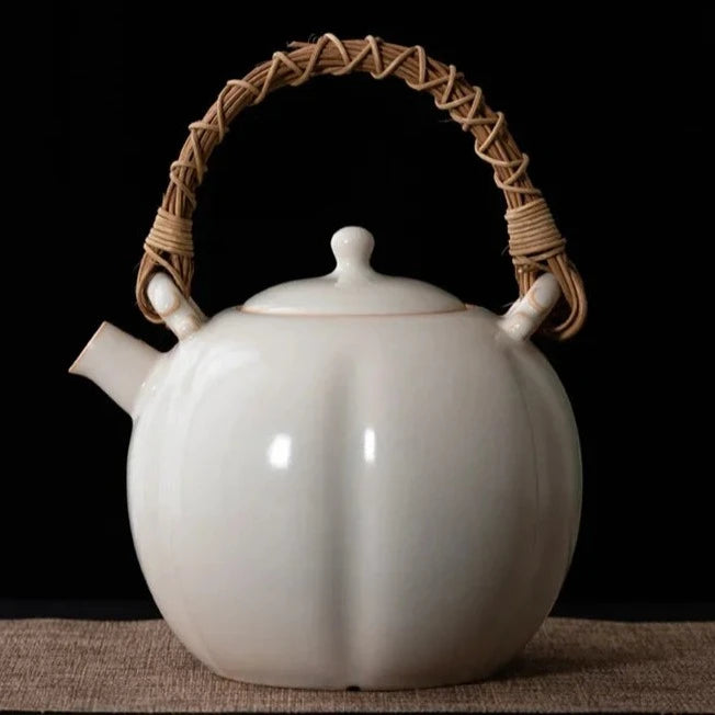 bouilloire theiere en ceramique blanche 650 1200ml 4