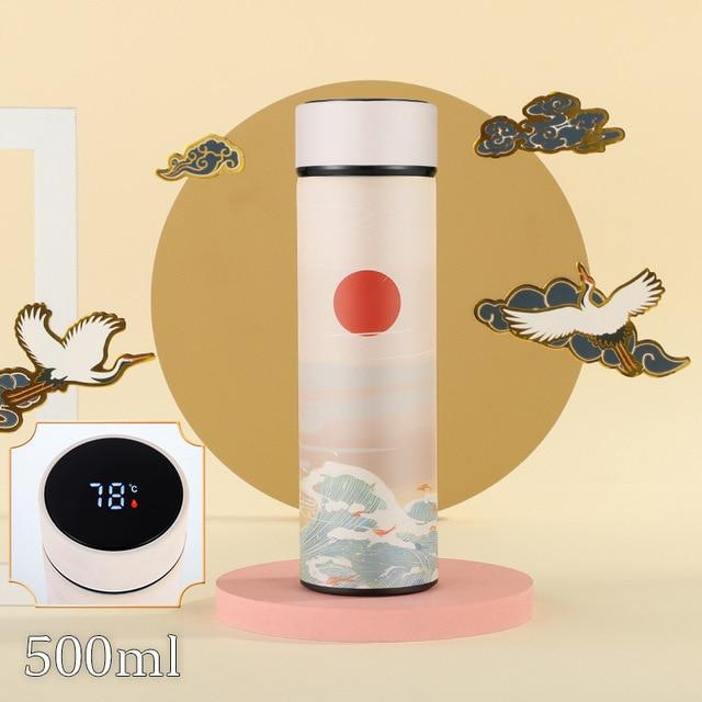 bouteille thermos isotherme avec affichage de temperature 450ml