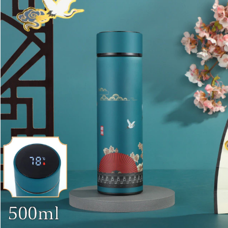 bouteille thermos isotherme avec affichage de temperature 450ml