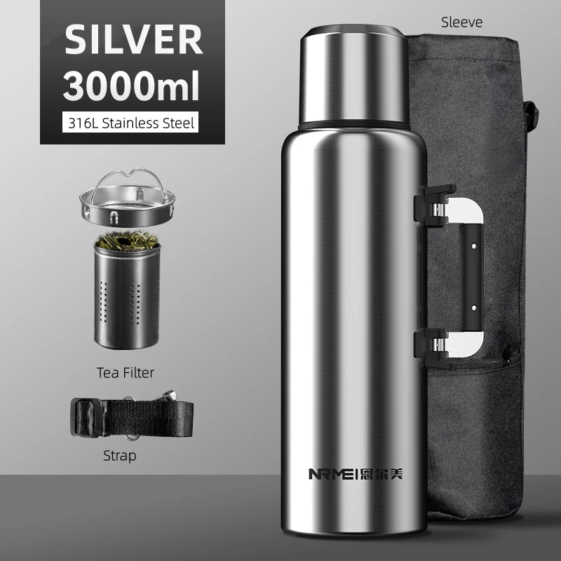 bouteille thermos sans bpa inox 2l 3l 3