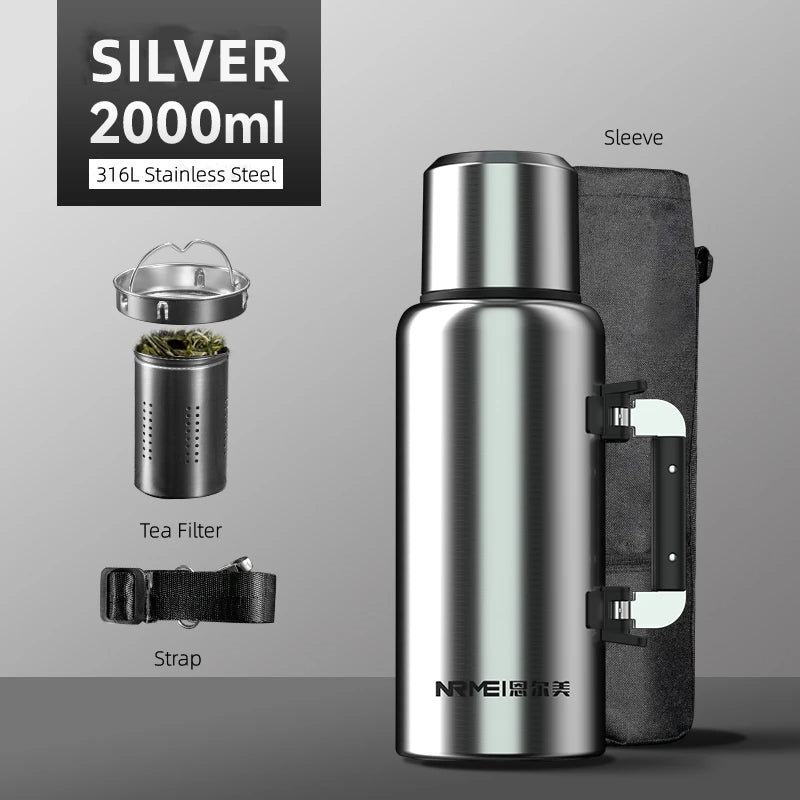 bouteille thermos sans bpa inox 2l 3l