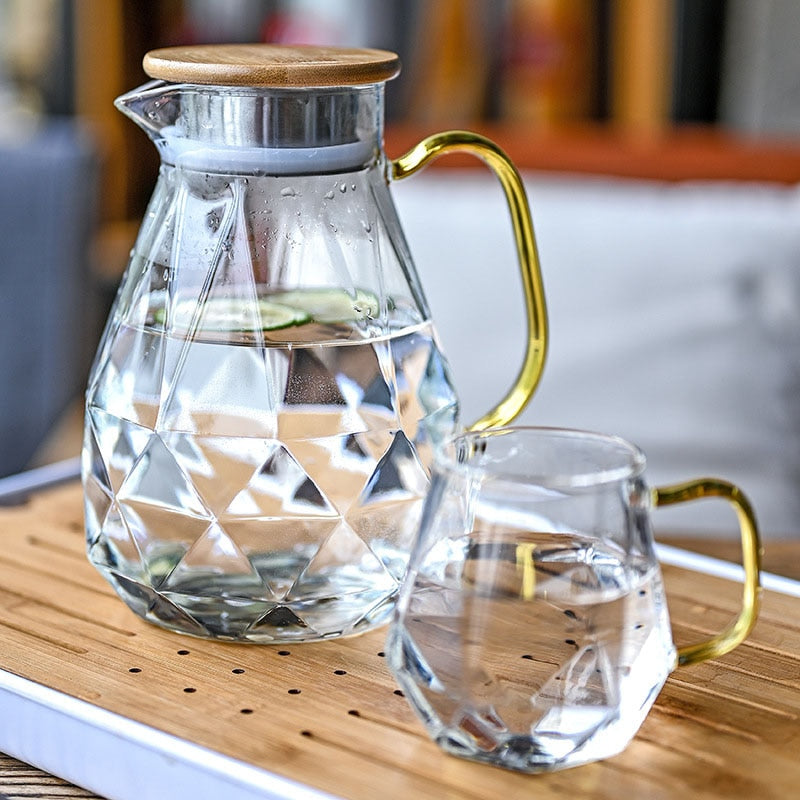 carafe en verre avec filtre theiere diamant 15l 4