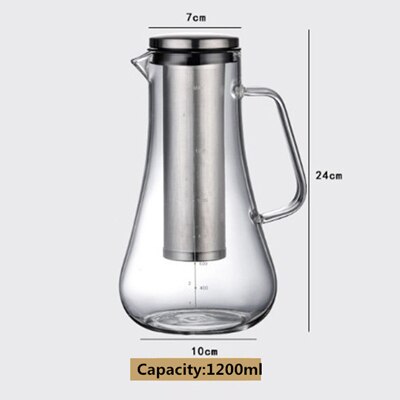 carafe en verre avec infuseur 700ml 12l