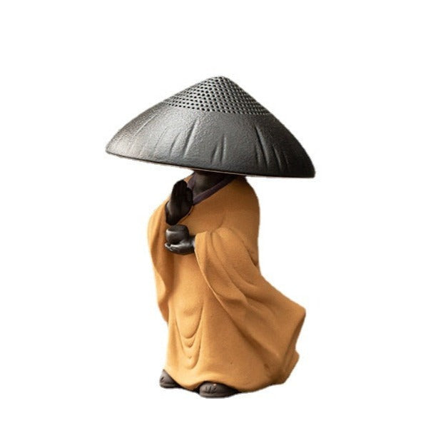 filtre chapeau chinois tea pet en argile 6