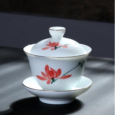 gaiwan en porcelaine peint a la main 200ml 3