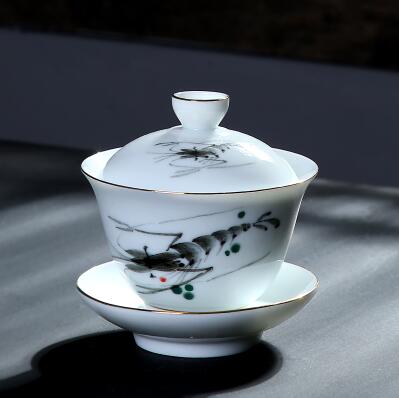 gaiwan en porcelaine peint a la main 200ml 5