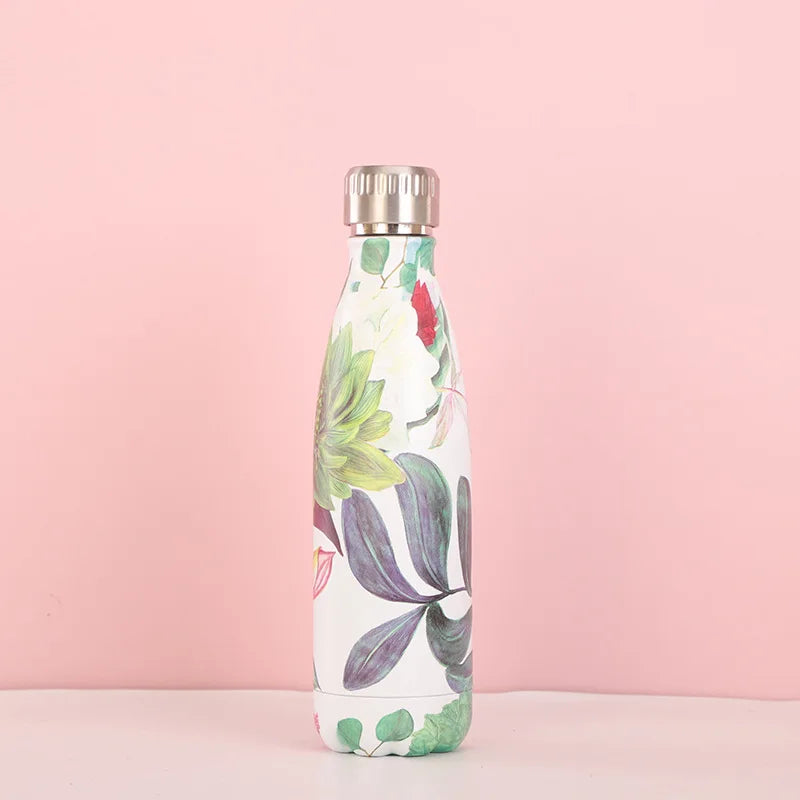 gourde isotherme inox fleurie 500ml 2