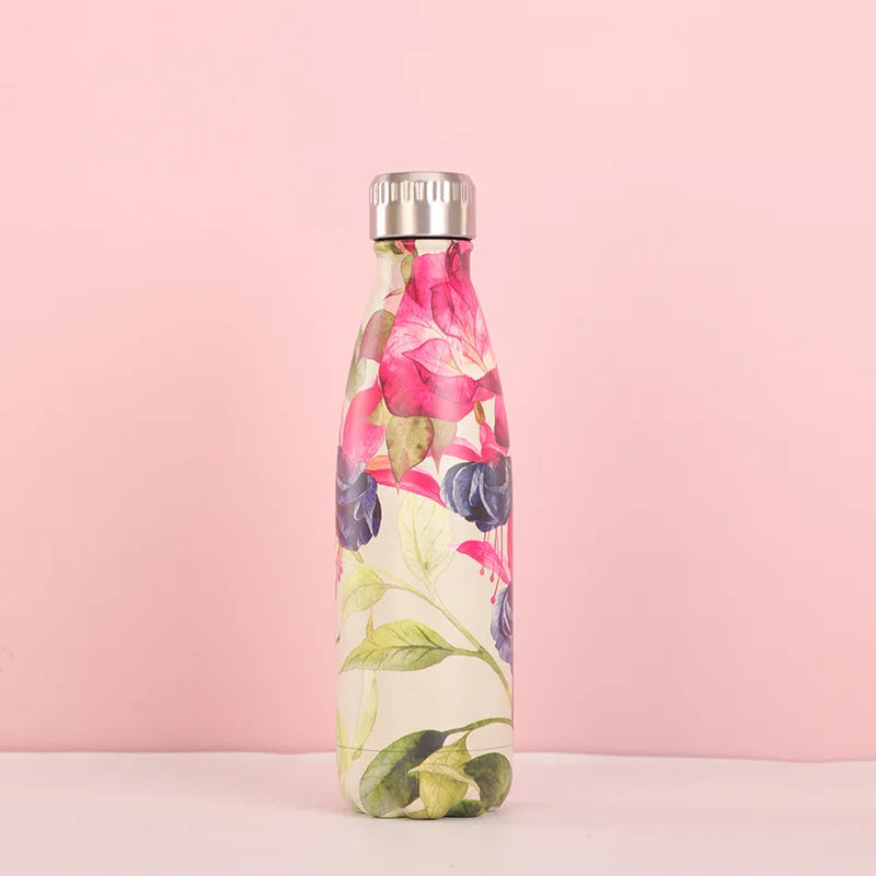 gourde isotherme inox fleurie 500ml 3