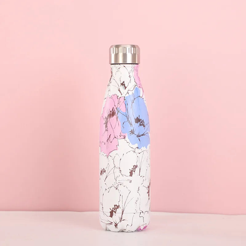 gourde isotherme inox fleurie 500ml 4