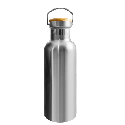 gourde isotherme tout inox couvercle bambou 750ml