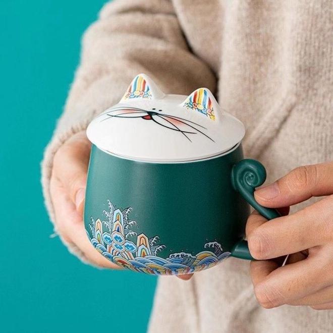 mug chat avec couvercle 320ml 2