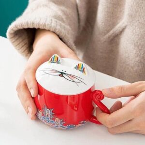 mug chat avec couvercle 320ml 4 mug chat avec couvercle 320ml 4