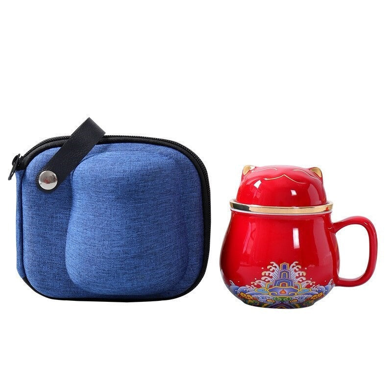 mug chat en porcelaine avec infuseur 320ml 5