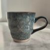 mug en ceramique emaille bleu 400 500ml