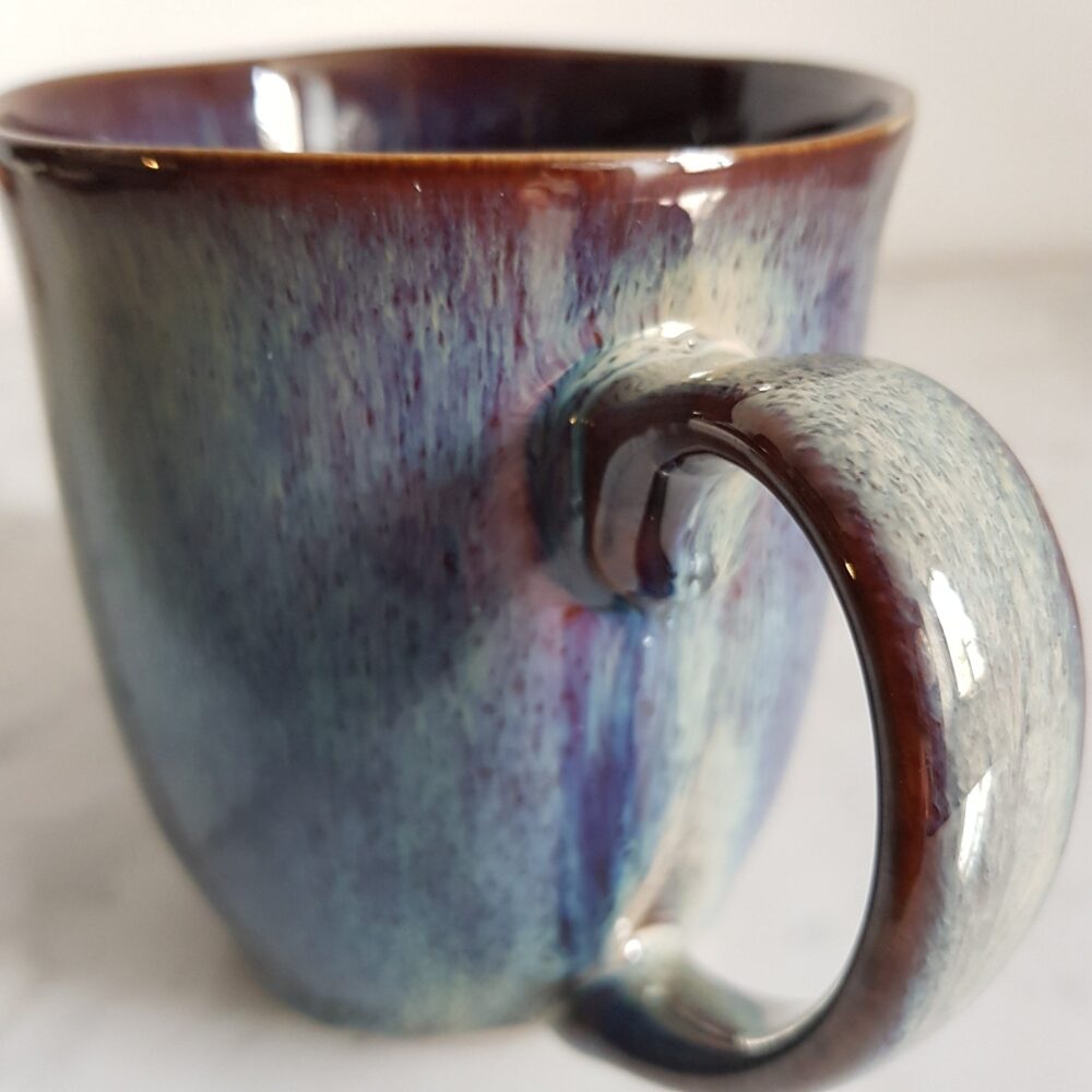 mug en ceramique emaille bleu 400 500ml 2
