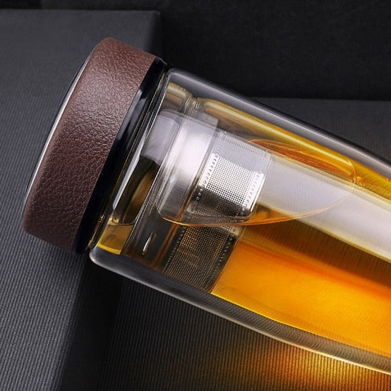 mug infuseur en verre double paroi avec couvercle 380ml 3