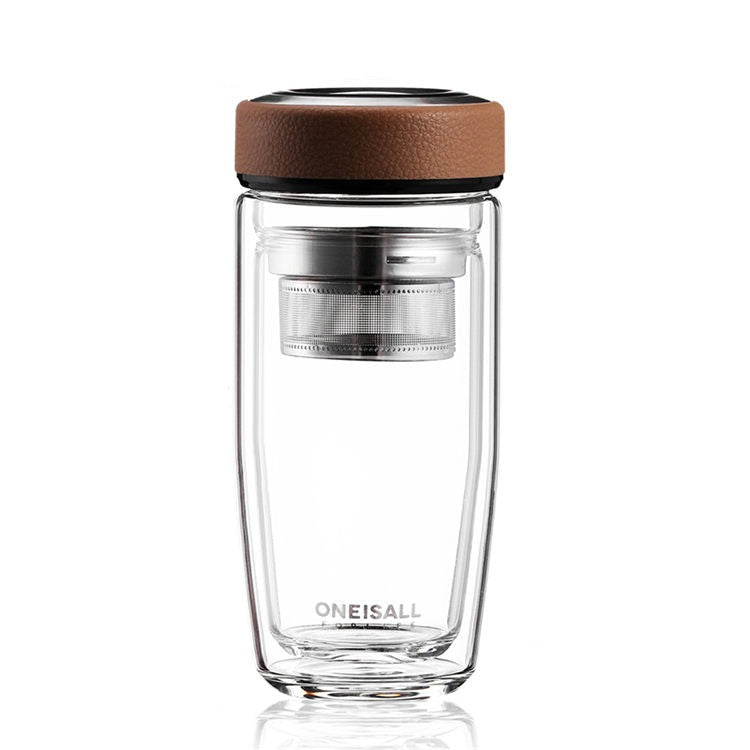 mug infuseur en verre double paroi avec couvercle 380ml 5