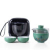 petit service a the de voyage verre et porcelaine 130ml 2