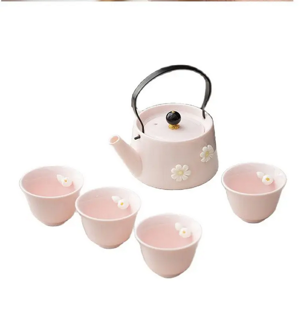 petit service a the en porcelaine rose 130 230ml