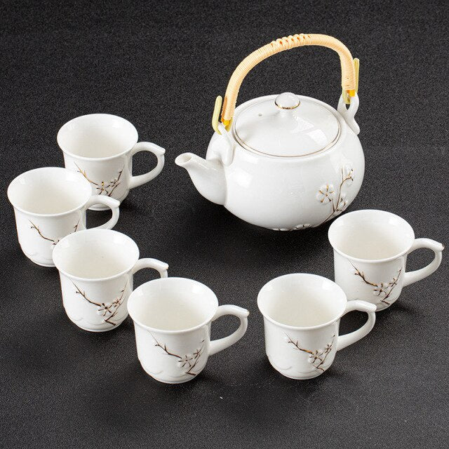 service a the 6 tasses porcelaine 650ml