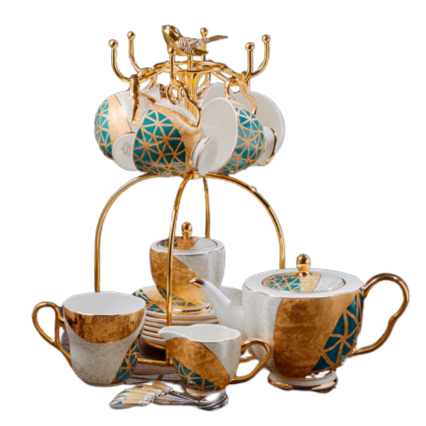 service a the art deco theiere porcelaine 1l