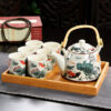 service a the en porcelaine de chine 6 tasses 900ml 10
