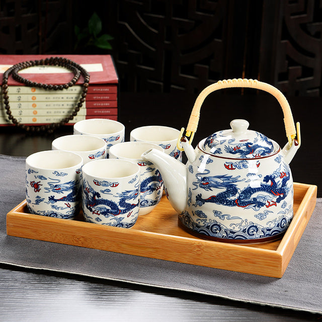 service a the en porcelaine de chine 6 tasses 900ml 7