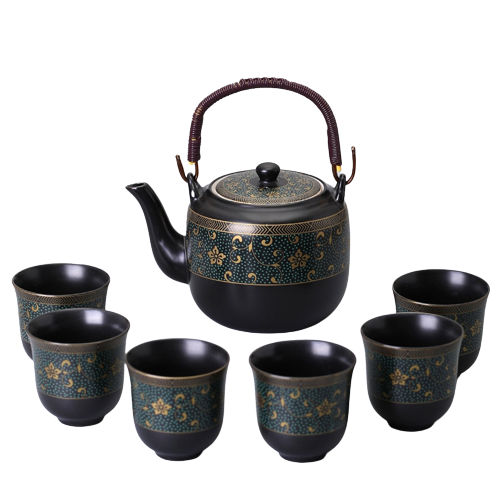 service a the en porcelaine noir 700ml