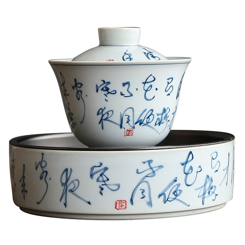 service a the en porcelaine peint a la main 135 170ml 14