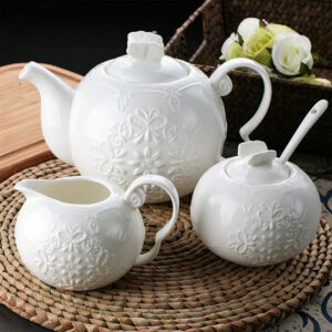 service a the porcelaine blanche theiere 900ml 4