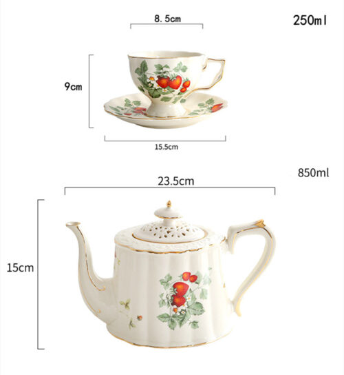 service a the porcelaine style anglais 850ml 5
