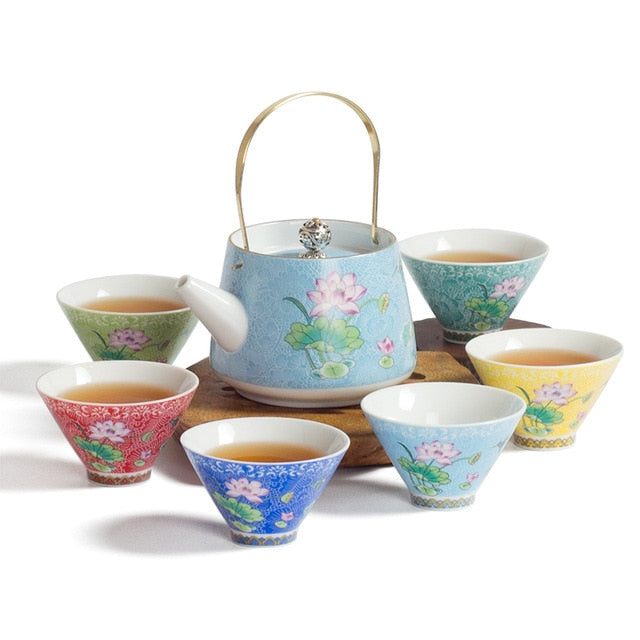 service a the theiere et tasses assorties 250ml 12