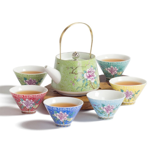 service a the theiere et tasses assorties 250ml 8