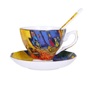 tasse a the en porcelaine van gogh 4 tasse a the en porcelaine van gogh 4
