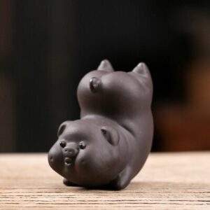 tea pet cochon en argile 3