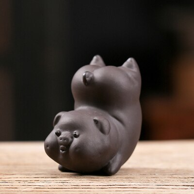 tea pet cochon en argile 3