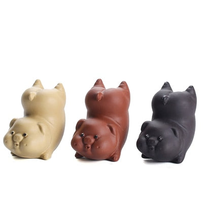 tea pet cochon en argile 4
