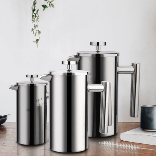theiere a piston en inox 350 1000ml 2