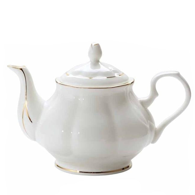 theiere anglaise en porcelaine blanche 900ml