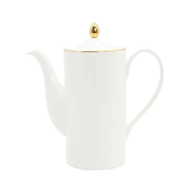 theiere blanche en porcelaine service 850ml 6