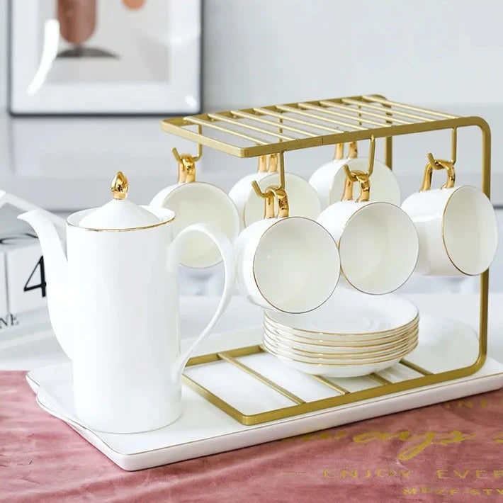 theiere blanche en porcelaine service 850ml 7