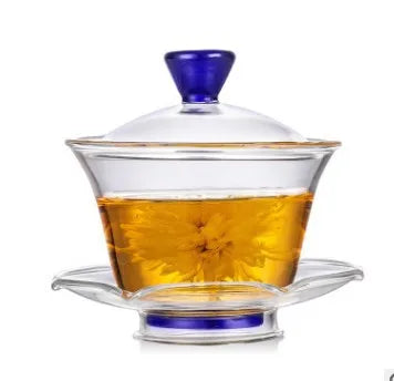 theiere chinoise gaiwan en verre colore 170ml 6