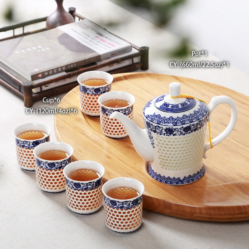 theiere chinoise porcelaine grain de riz 600ml 2
